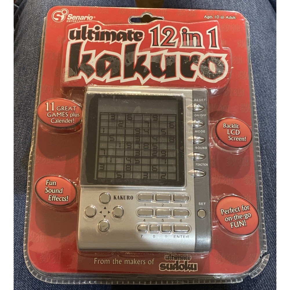 Senario Entertainment Ultimate 12 In 1 Kakuro Handheld Game. NEW